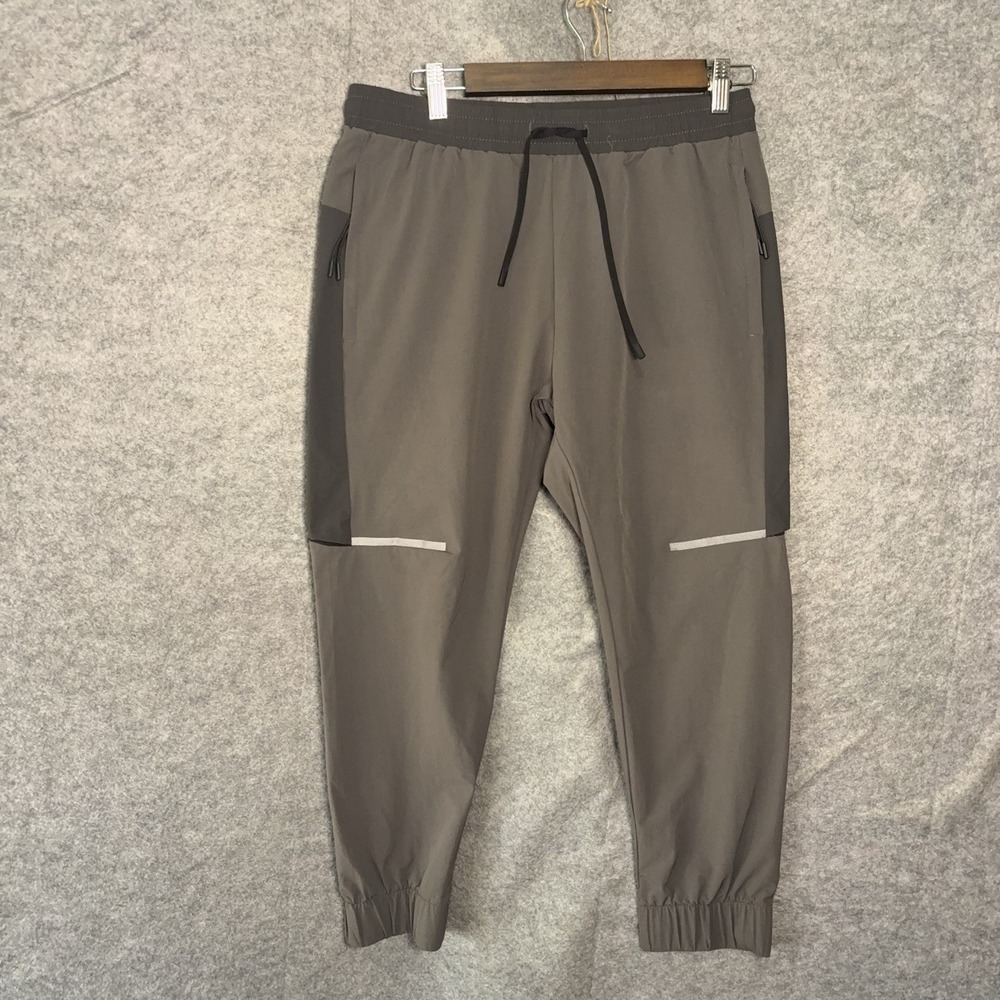 Under 510 Athletic Jogger Pants Men 32x23 Gray Nylon Stretch- SIZE NOTE